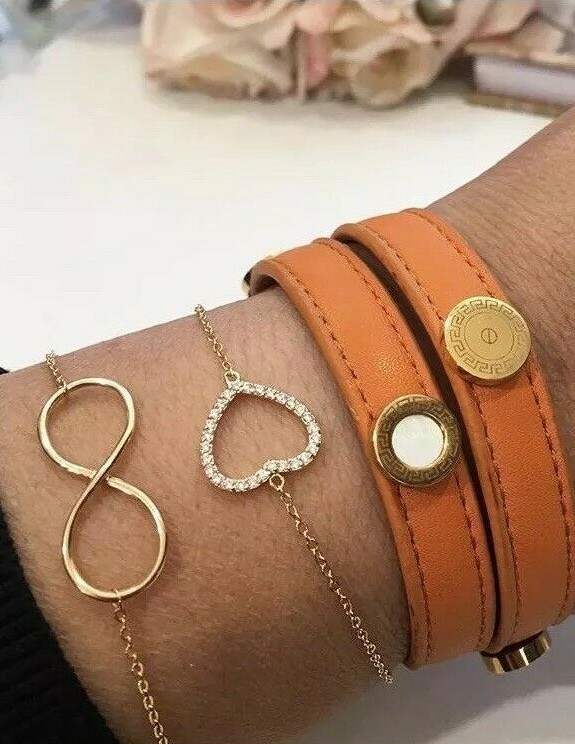 Infinity Eternity Figure 8 Bracelet Rose Gold On Sterling Silver 925 Valentine’s