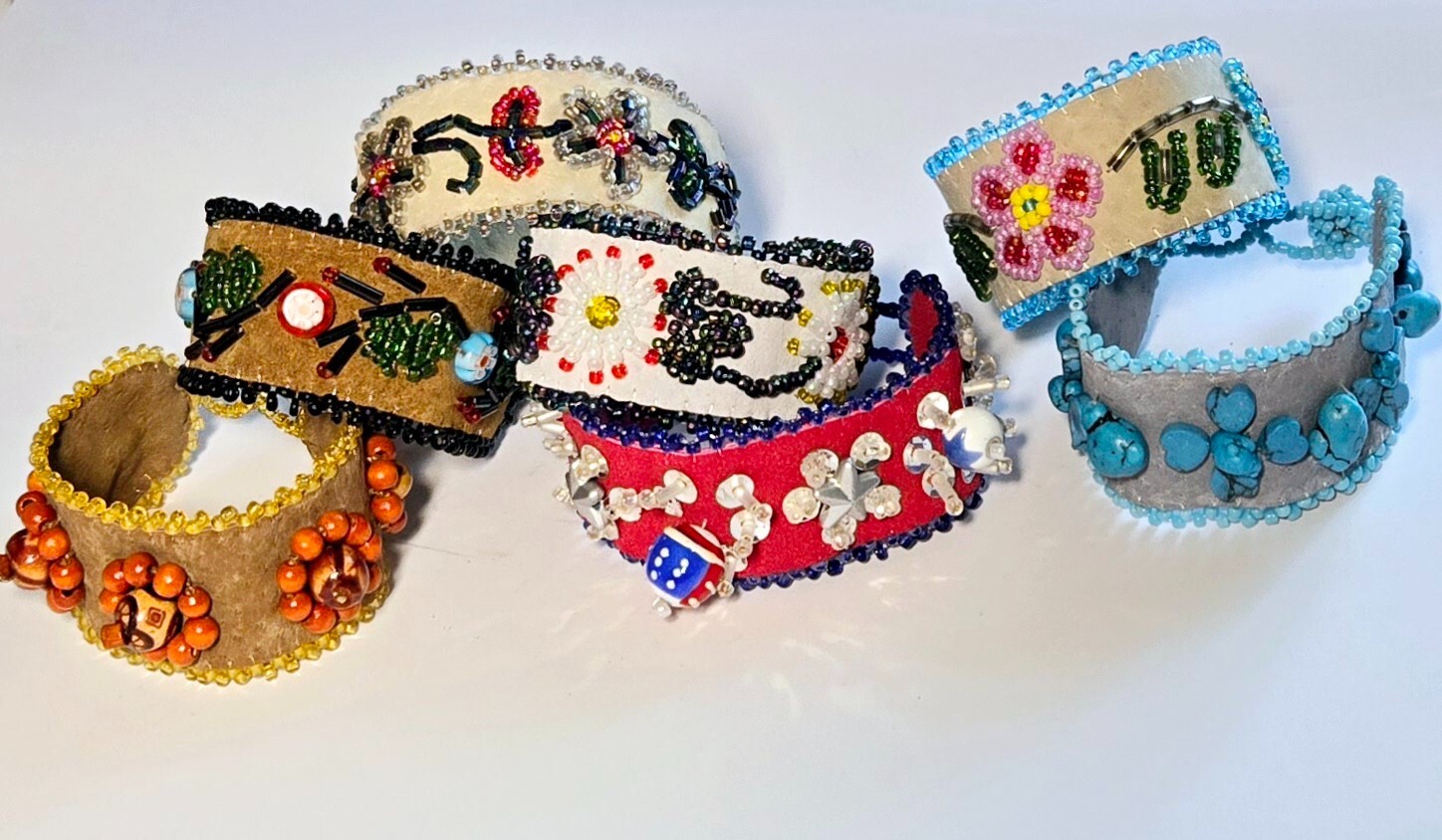 Colorful Bracelets Wholesale Lot of 12 Multi Color Handmade Stone flower Star