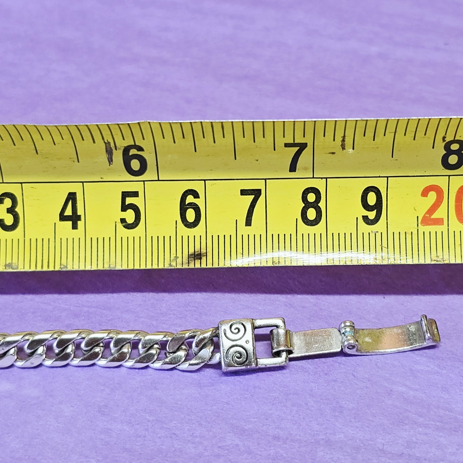 Brighton Embrace the Journey ID Bar Bracelet Silver Tone Chain Link 7”