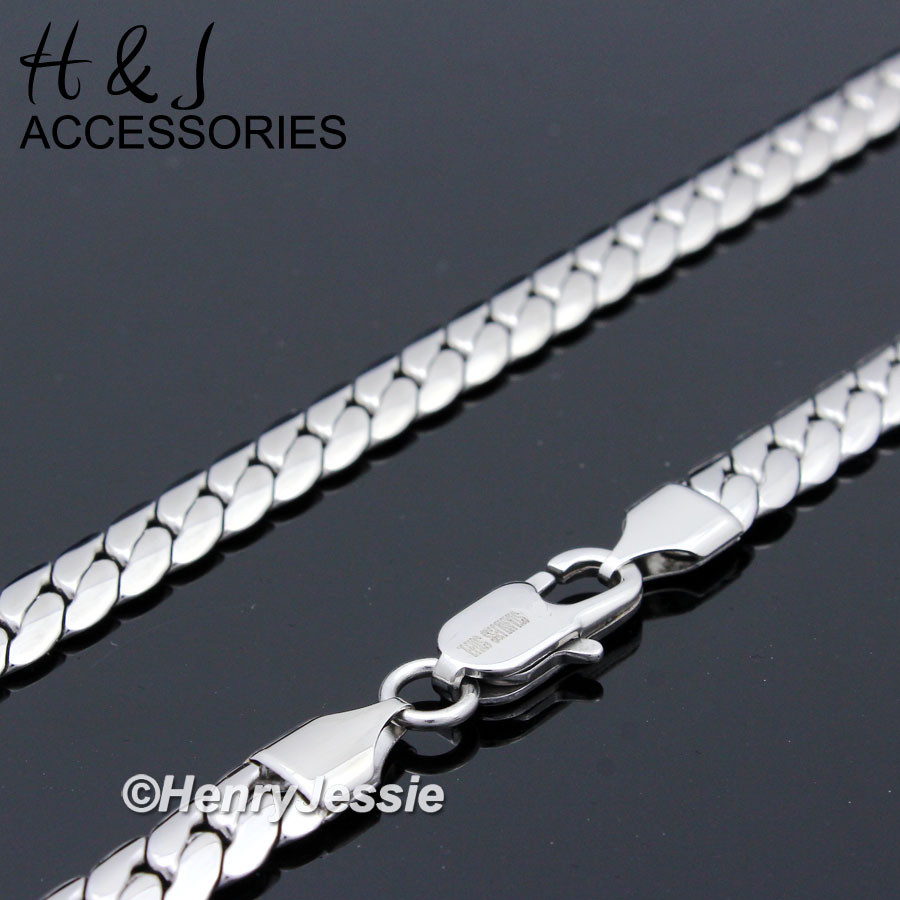 7″-11″MEN Stainless Steel 6mm Silver Miami Cuban Curb Link Chain Bracelet*B155