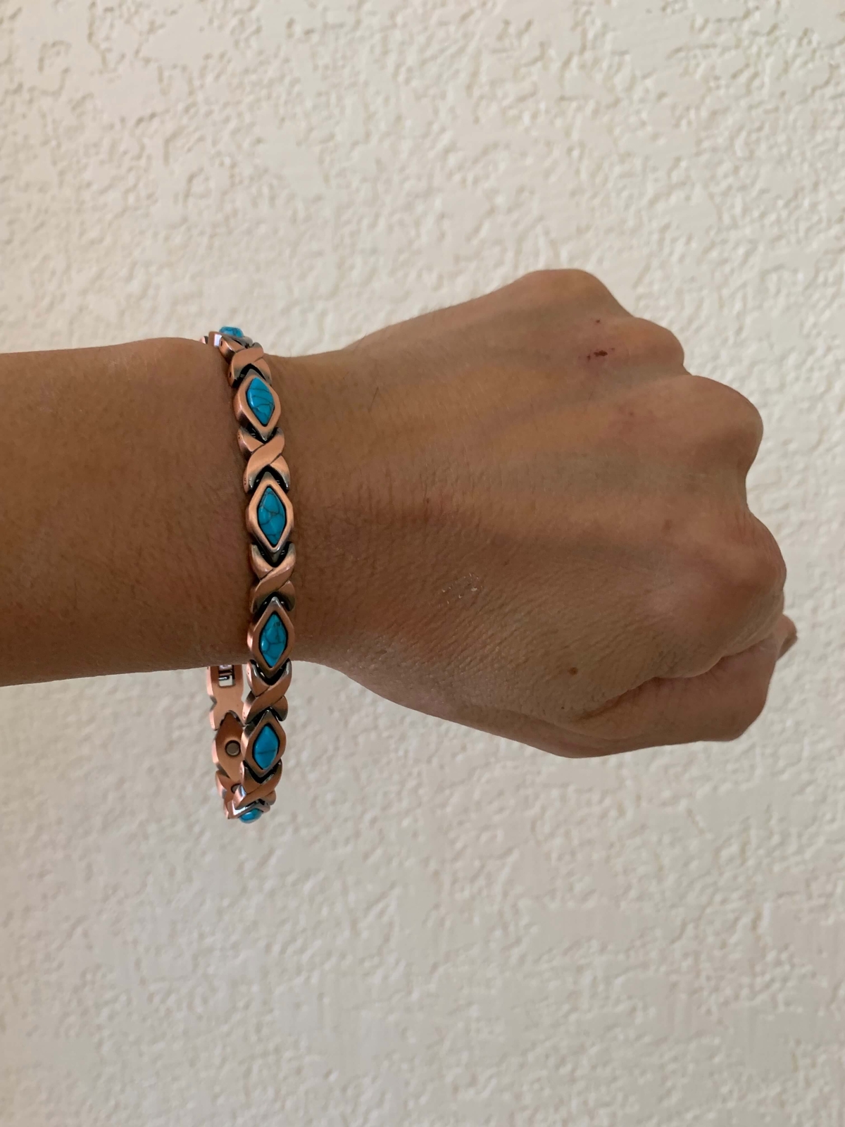 Turquoise Copper Magnetic Bracelet Restore Balance Energy Power Mothers Day Gift