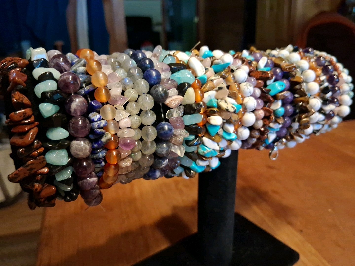 Stone Chips Beaded Stretchy Bracelet Mixed Wholesale Lot