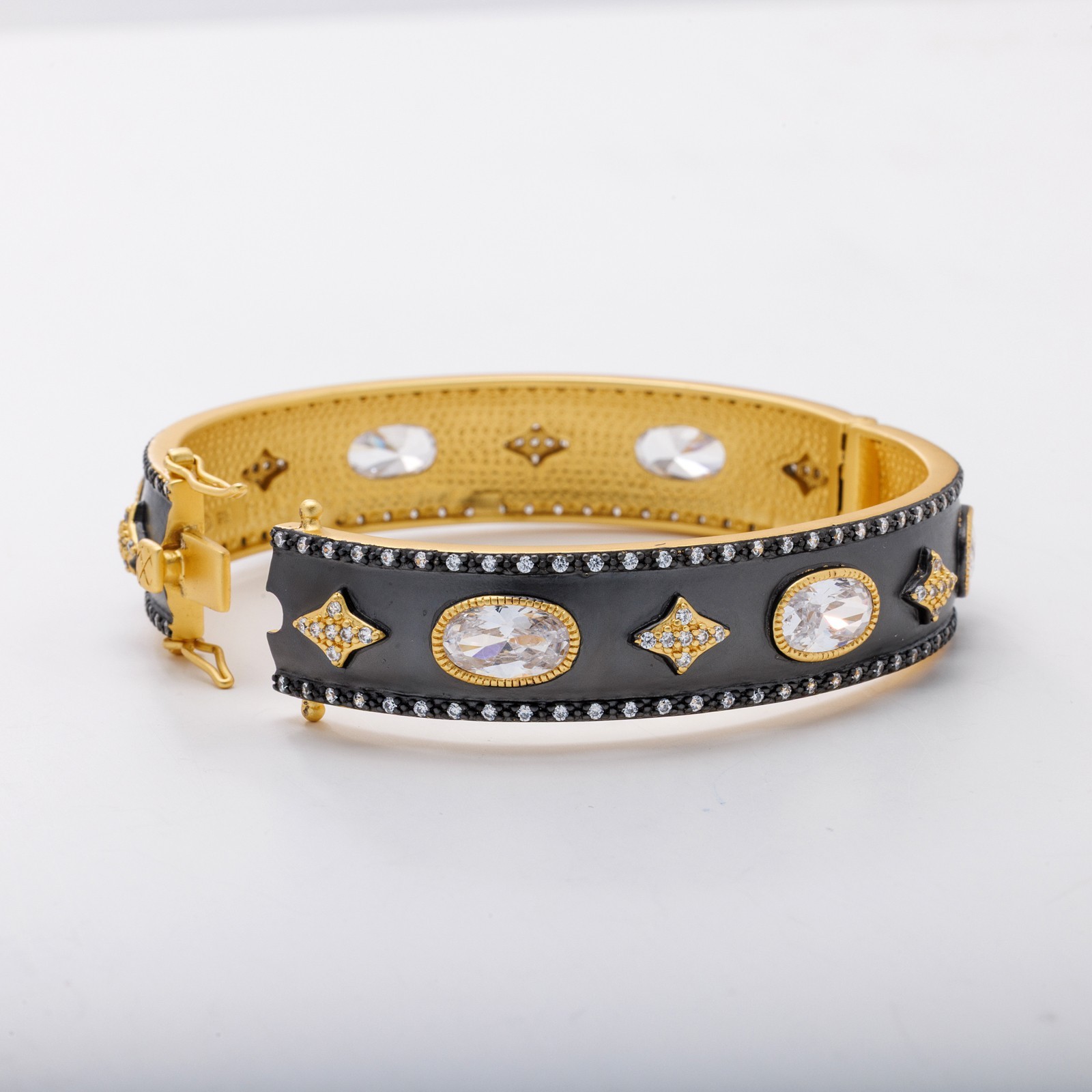 Freida Rothman Oh So Gorgeous Wide Hinge Bangle