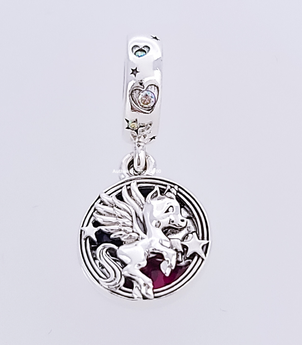 NEW 100% Authentic PANDORA 925 Magical Unicorn Double Pendant Charm 799145C01