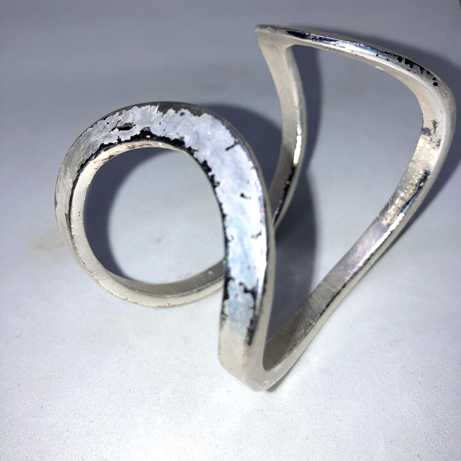 Karine Sultan Minimalist split cuff silver plated wrap bracelet