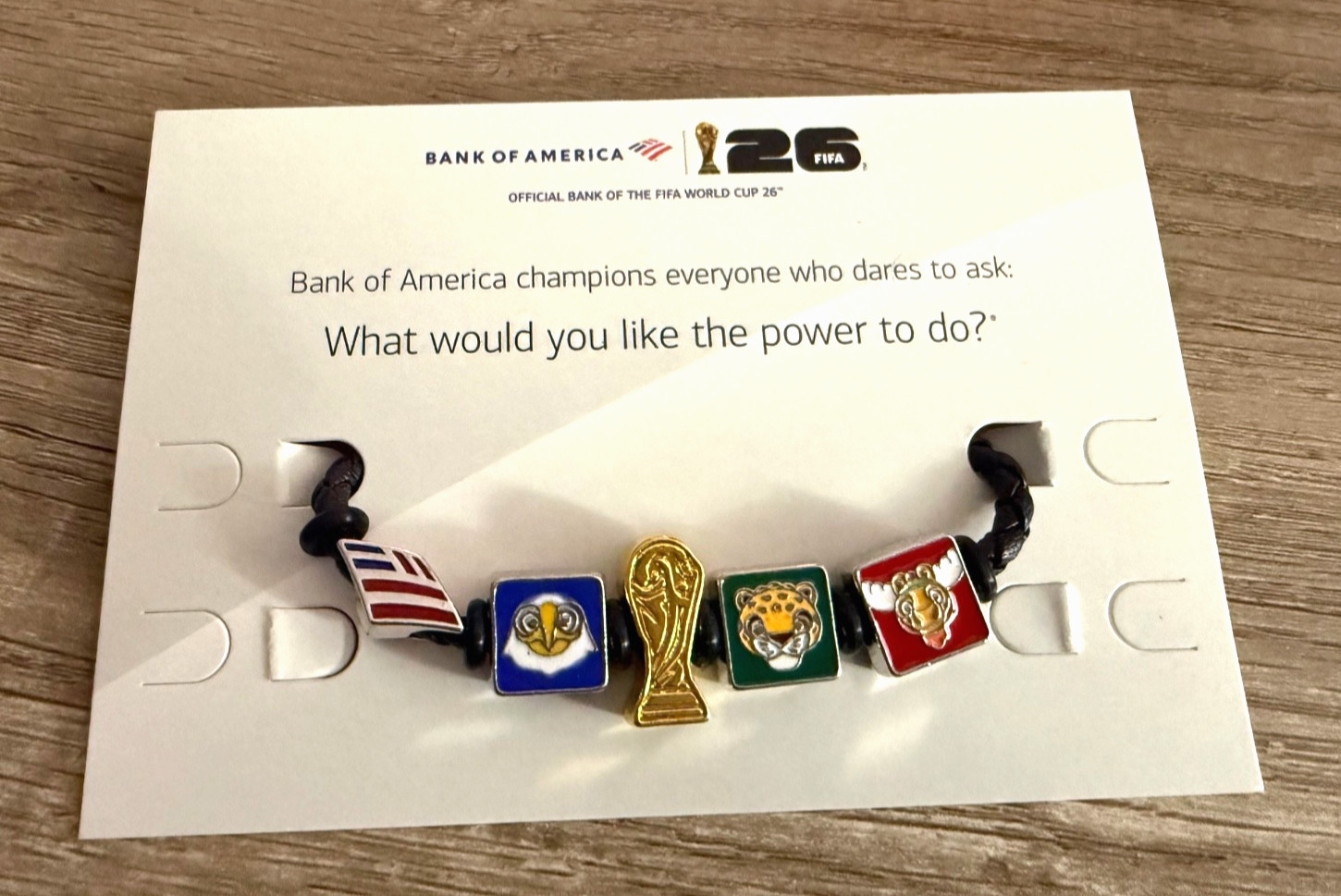 Official FIFA World Cup 26 Multicolor Cord Charm Bracelet