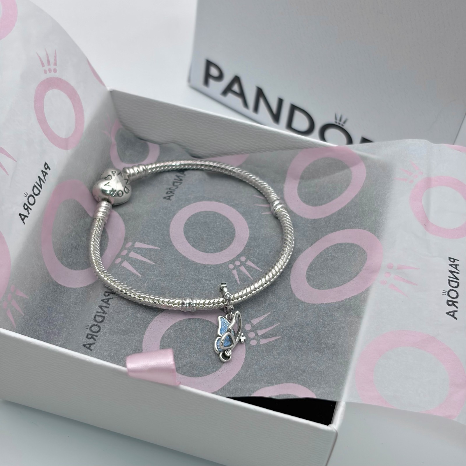 NEW 100% #794241C01 Pandora Winged Dangle Charm, Gift for Her, NEW WITH BOX