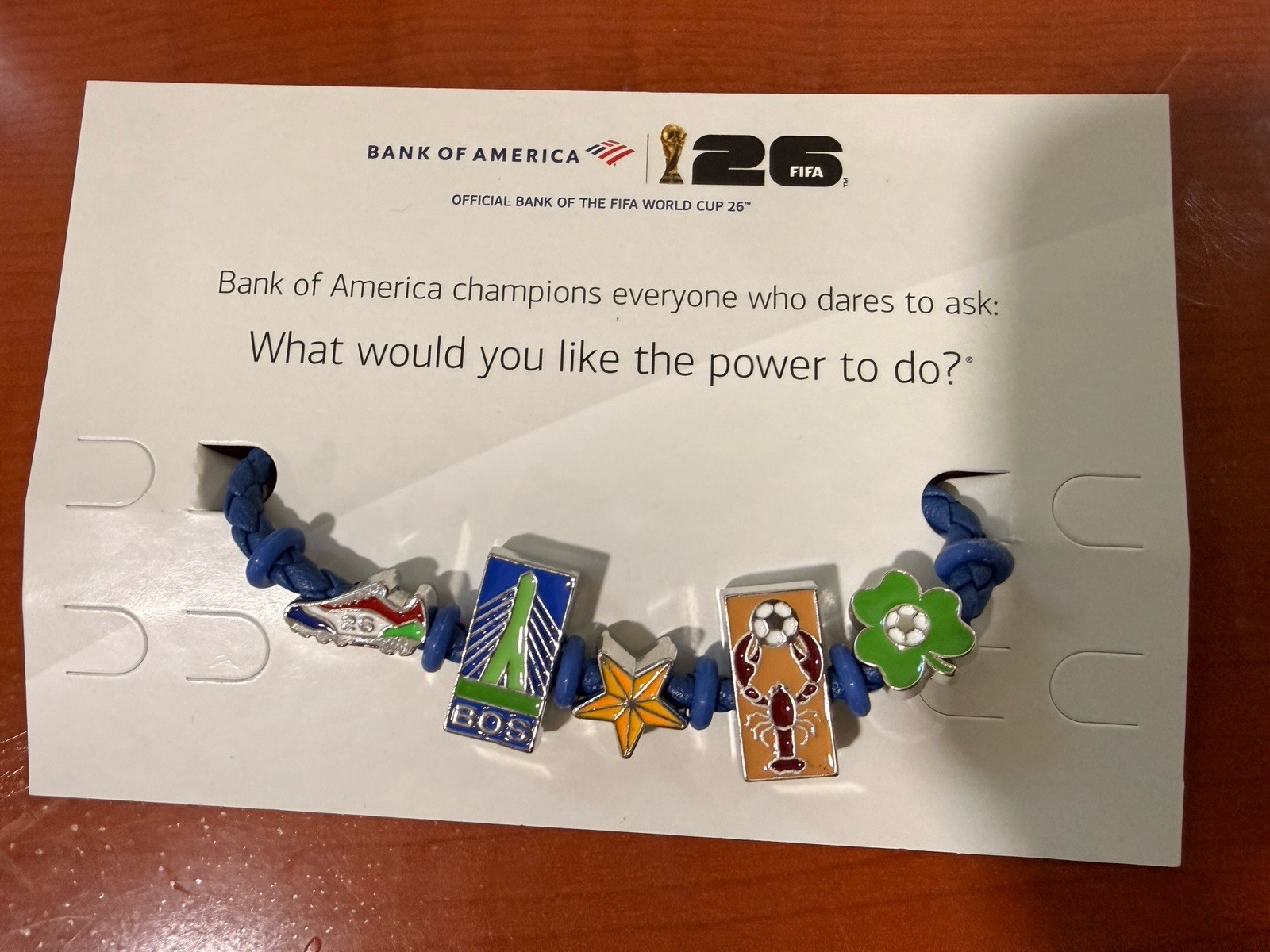 2026 FIFA World Cup Boston Fan Festival Charm Bracelet – Bank of America Edition
