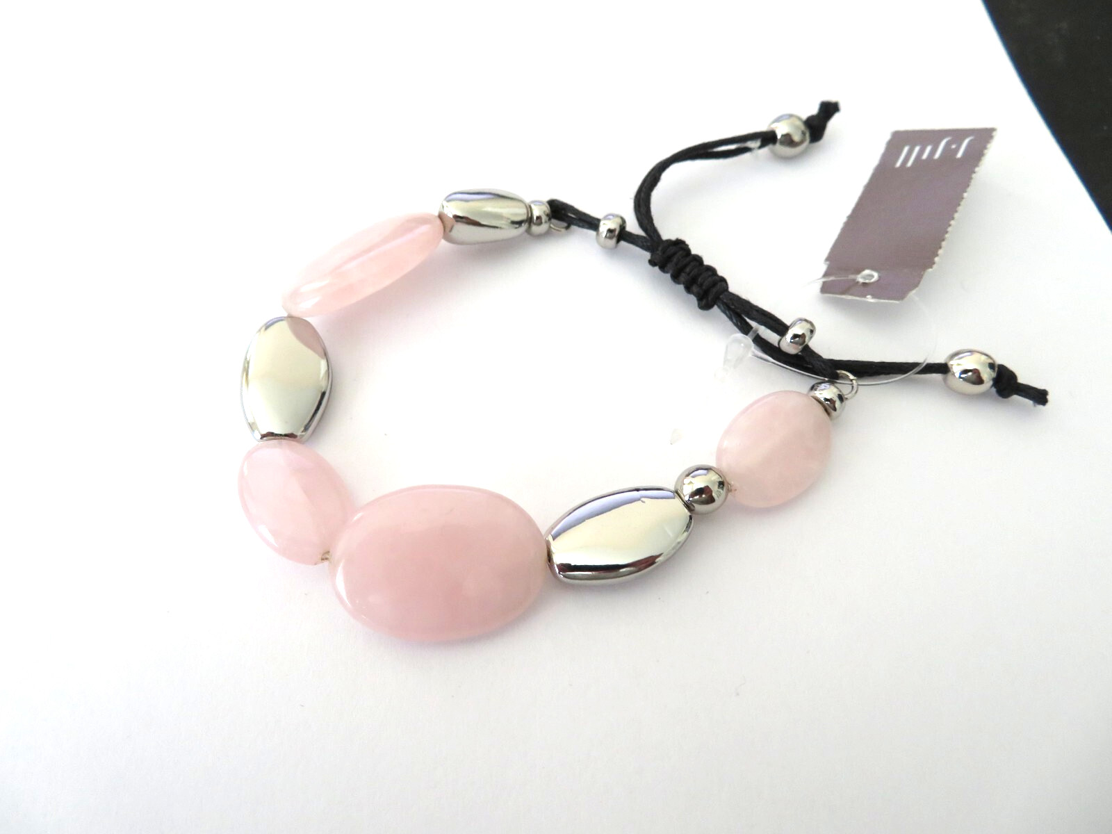 J.JILL ROSE QUARTZ BEAD STRETCH SLIDE BRACELET