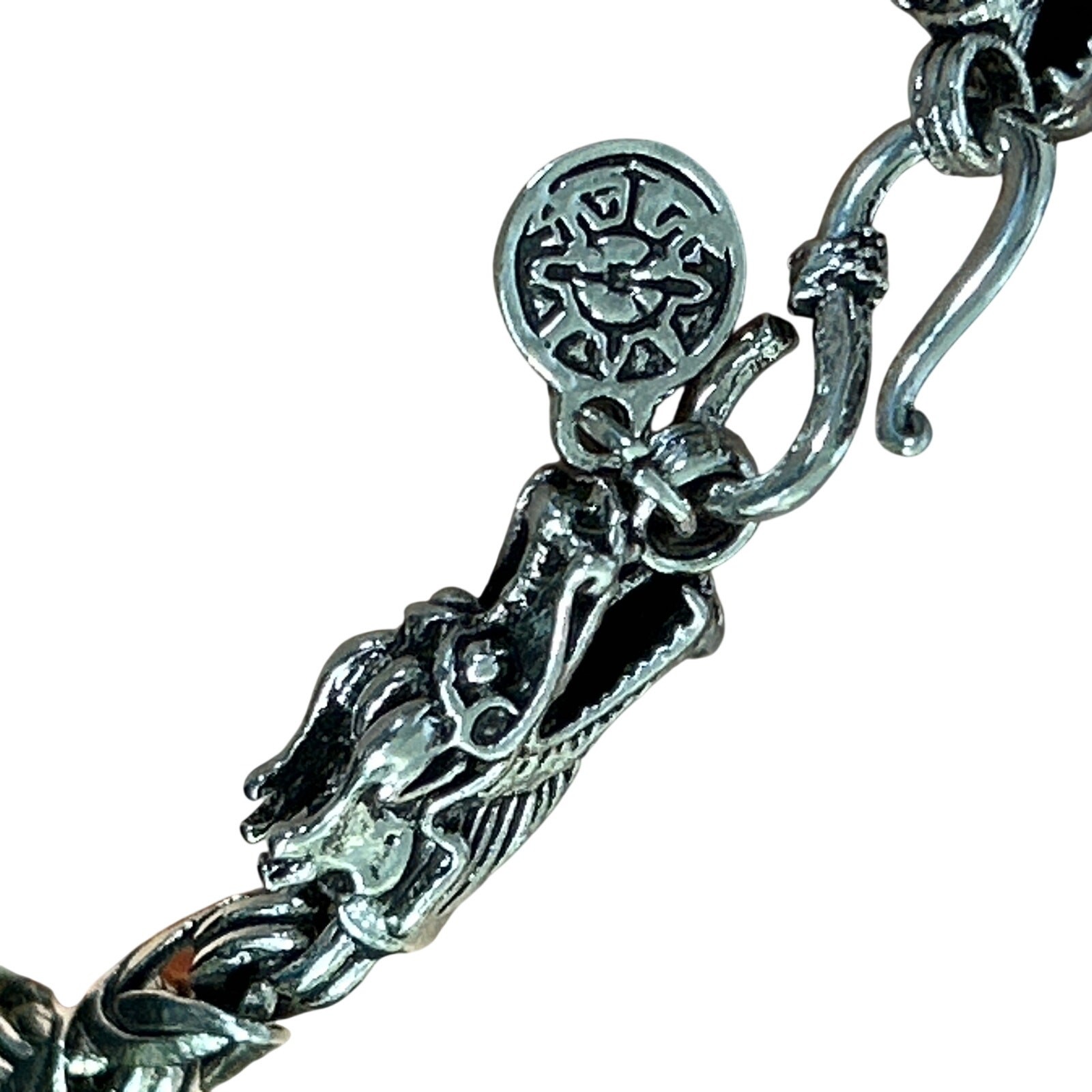 Byzantine Dragon 7.5″ Bali Bracelet Silver Tone Stainless Steel high end look