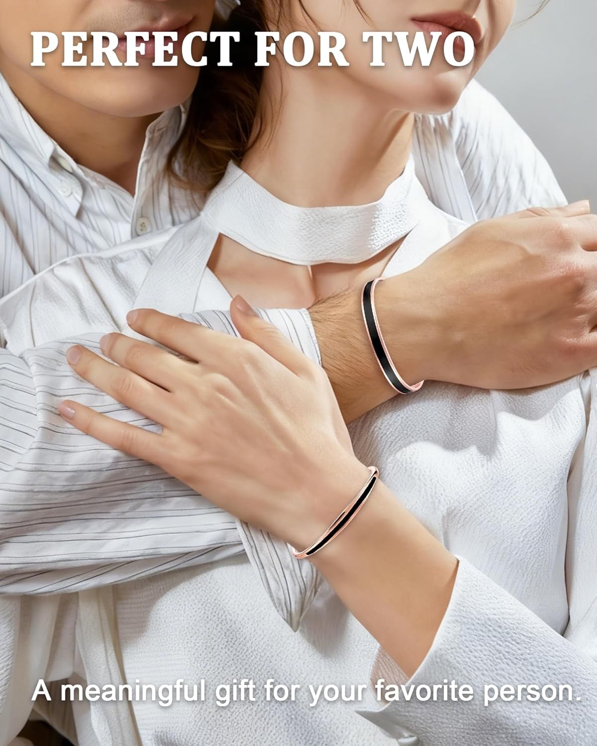 Copper Bracelets for Women Men, 99.99% Pure Magnetic Therapy Cuff for Couples, A