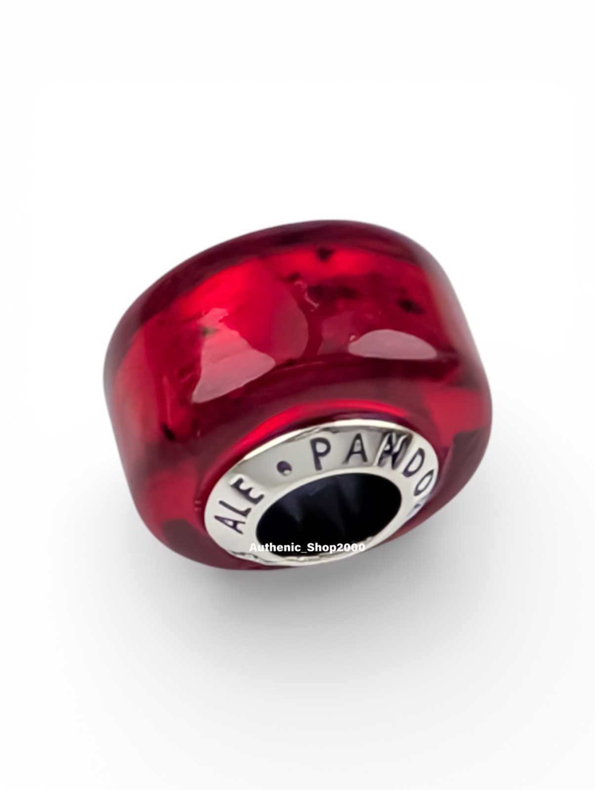 New 100% Authentic PANDORA 925 Ale Silver Red Murano Glass Charm 794425C00