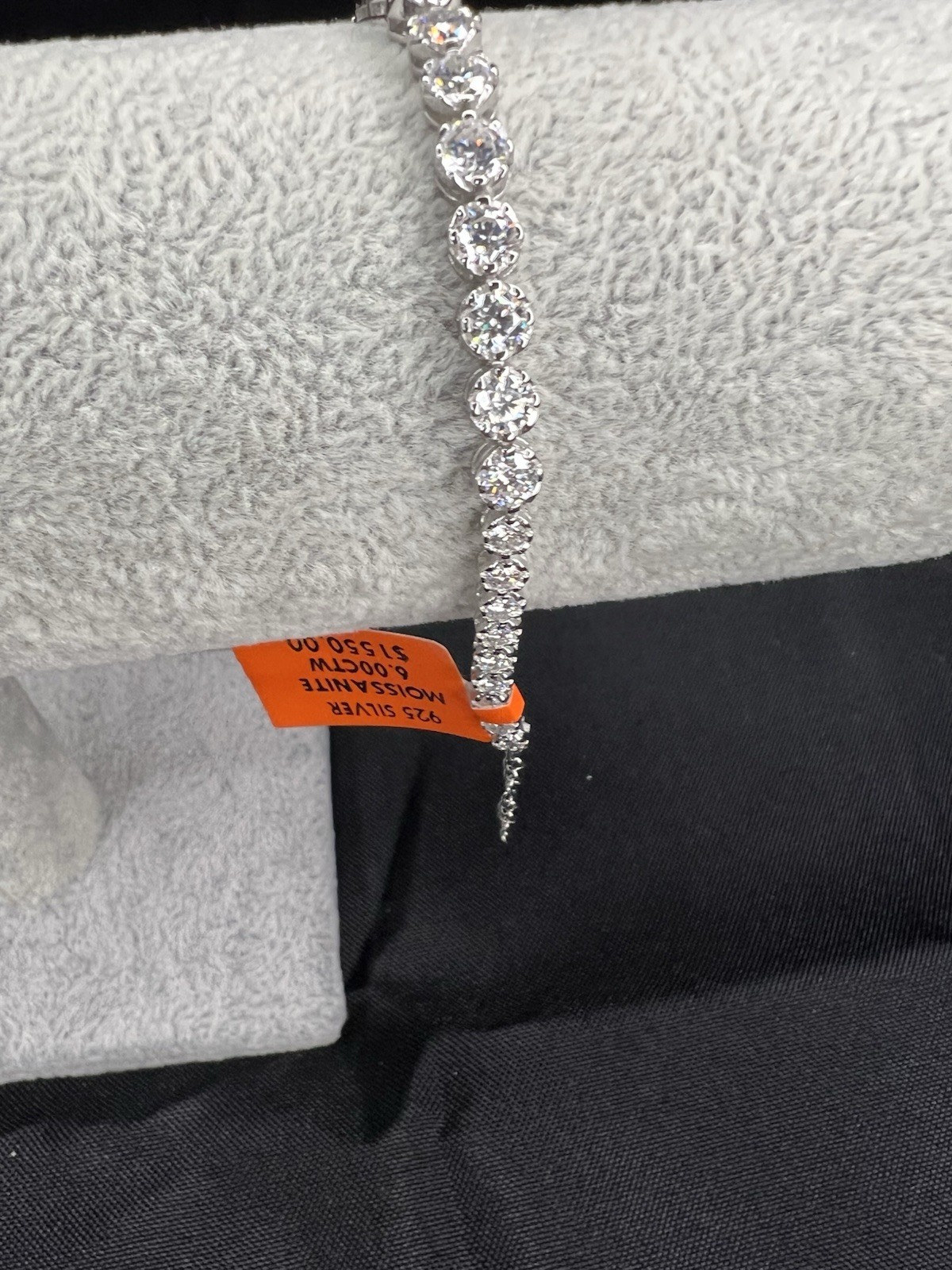 Moissanite 925 Sterling Silver Tennis Bracelet 6.00 CTW Adjustable Lobster