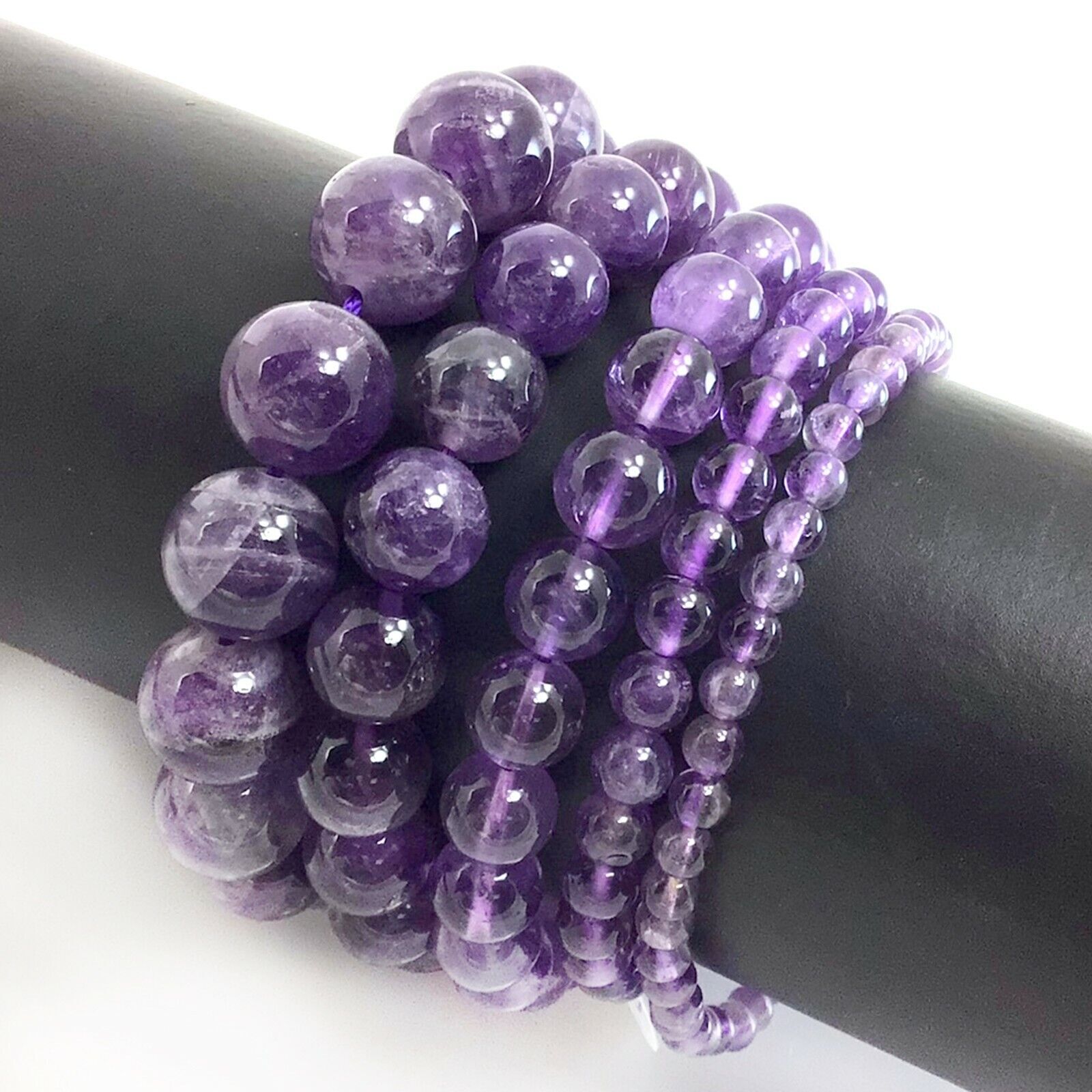 Wholesale Gemstone Bracelet Balance Elastic Stretch 4mm 6mm 8mm 10mm 12mm 7.5″