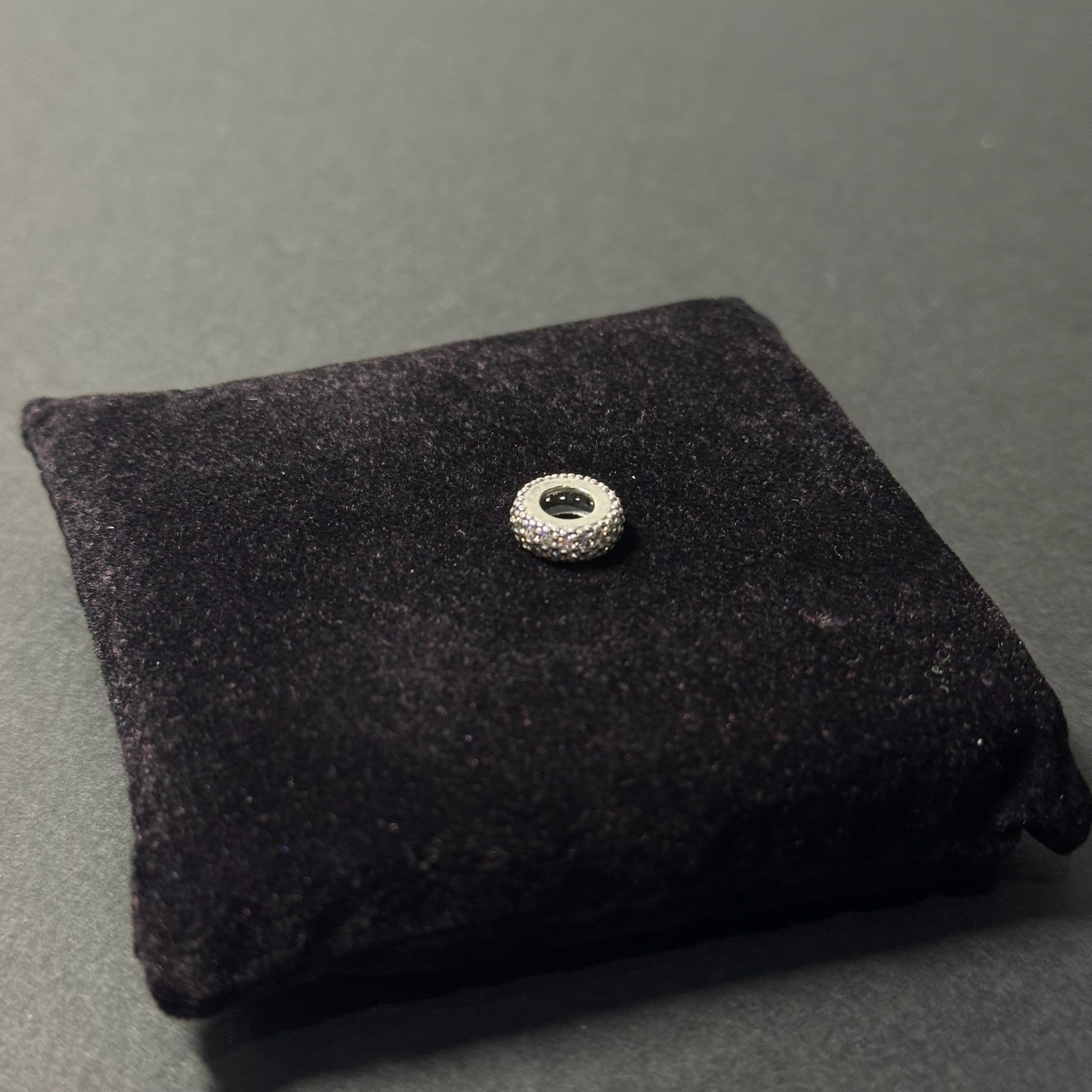 Genuine Pandora white Sparkle Pave Silver Charm s925