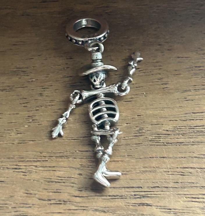 S925 Sterling Silver skeleton Charm