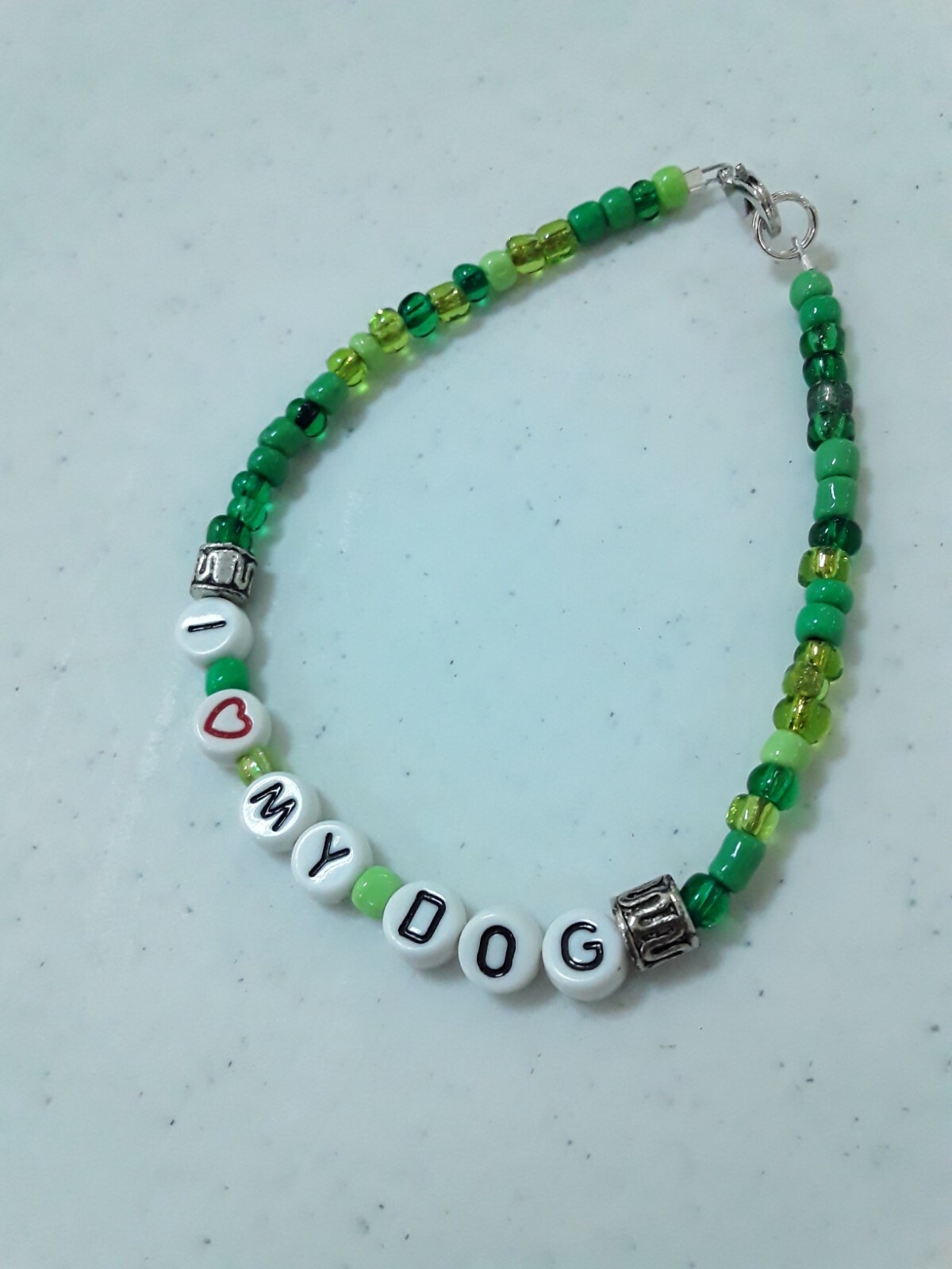 I LOVE  MY DOG HANDMADE BRACELET 