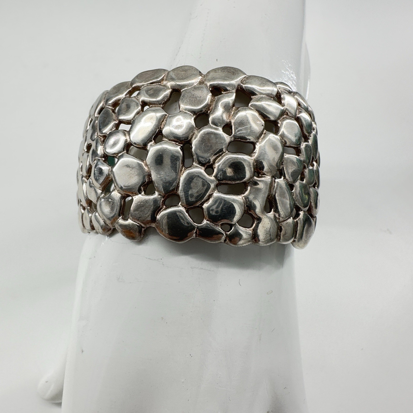 RLM Robert Lee Morris Bronze Wide Cuff Bracelet Thailand Chunky Heavy