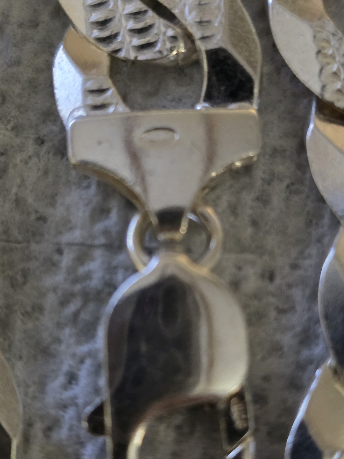 Sterling Silver Curb Chain Link Bracelet with Lobster Clasp Closure