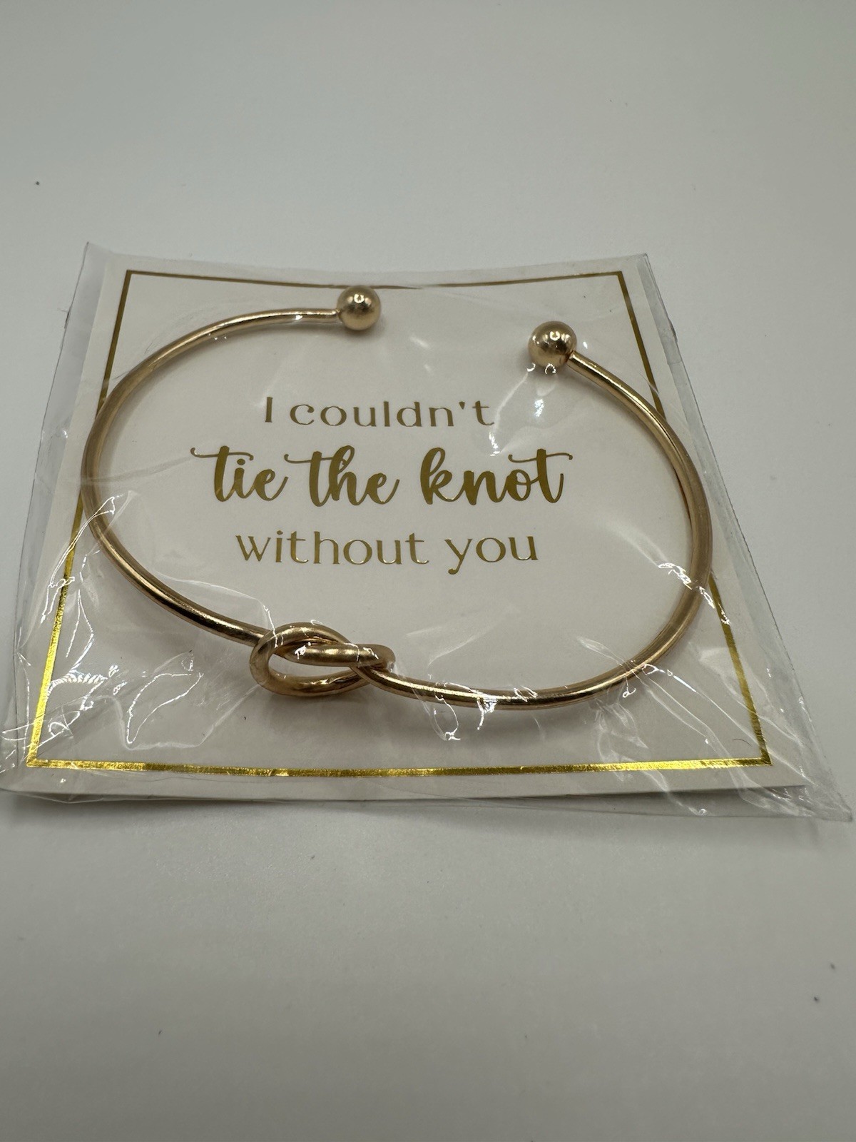 I Couldn’t Tie The Knot Without You Bracelet Gold Tones