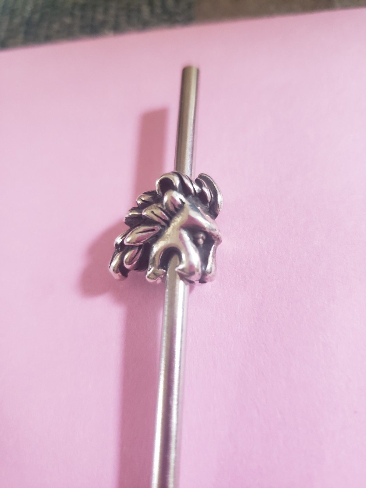 HTF! Gently Pre-owned Trollbeads World Tour South Africa Lion Head Ster Sil Bead
