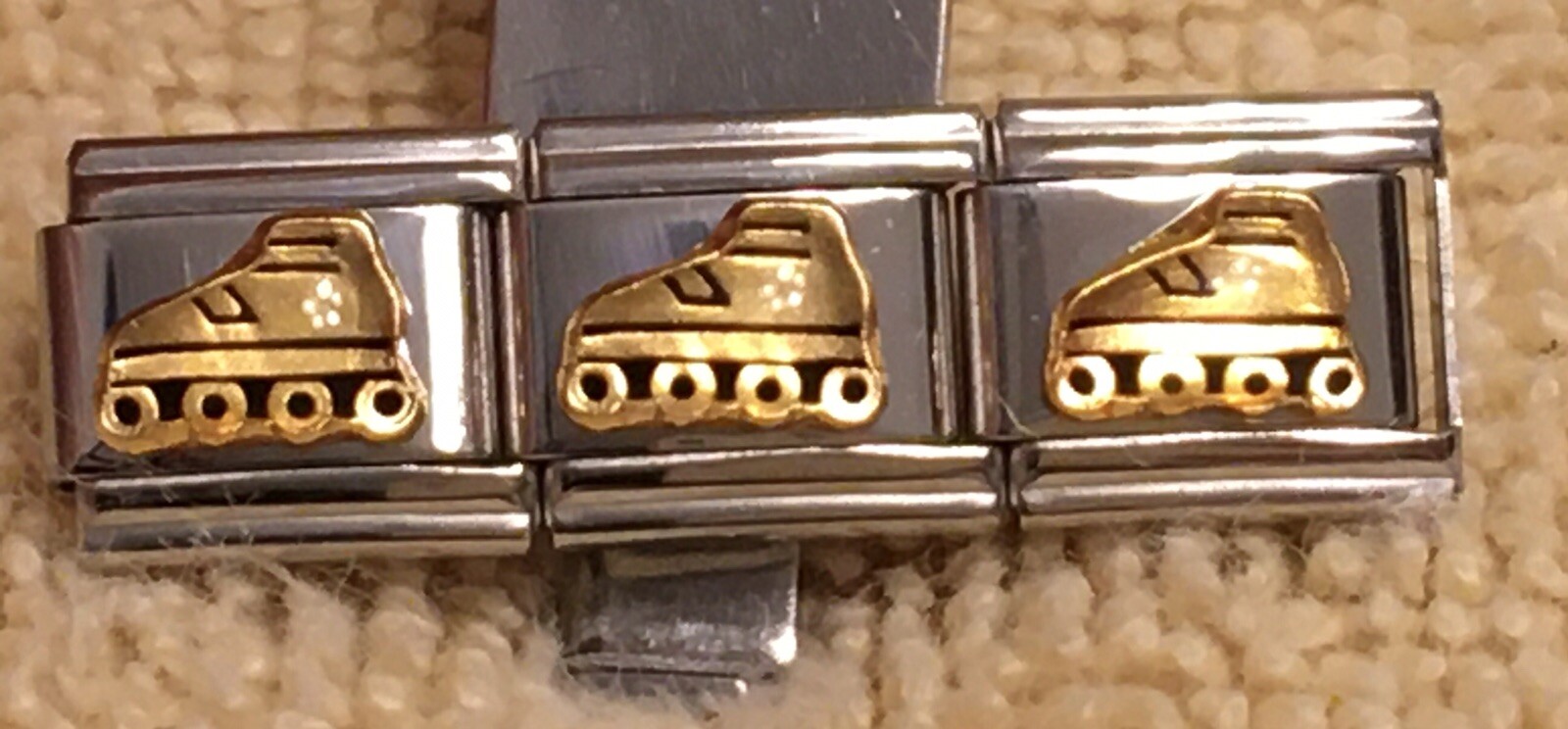 Roller Skates, rollerblades 9mm Italian Modular Link Charm for Bracelet