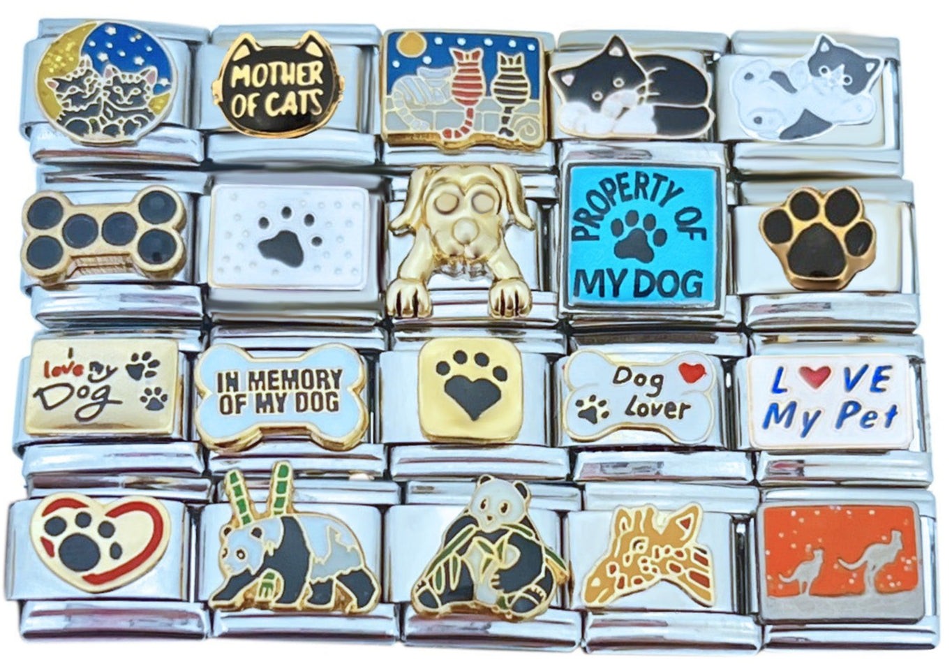9mm Italian Charms Dogs Cats Pets Assorted Animals (collection #5)