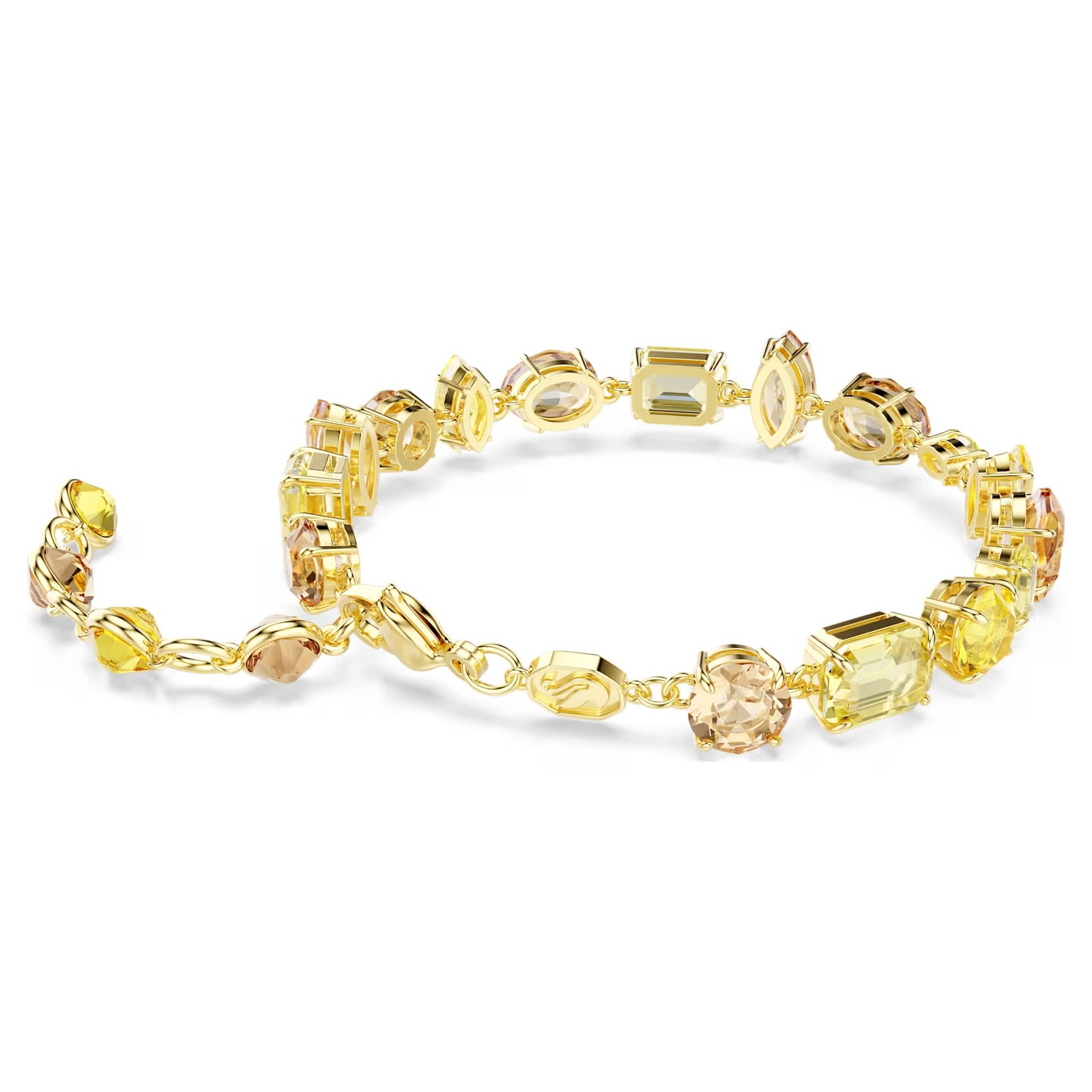 Swarovski Crystal Gema Bracelet, Mixed Cuts, Yellow, 18K Gold Plated 5754260