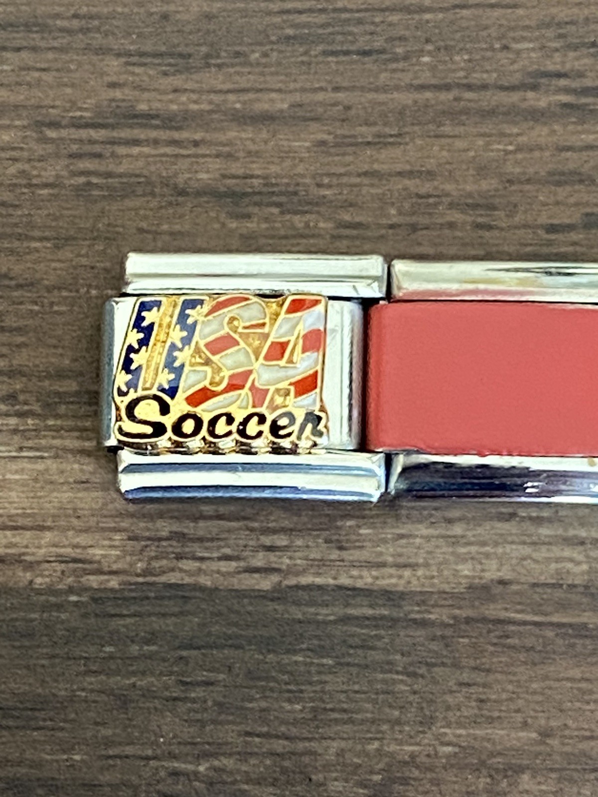 18 Charm I ❤️ Soccer / Soccer Fever / Ready To Wear Italian Charm Bracelet New