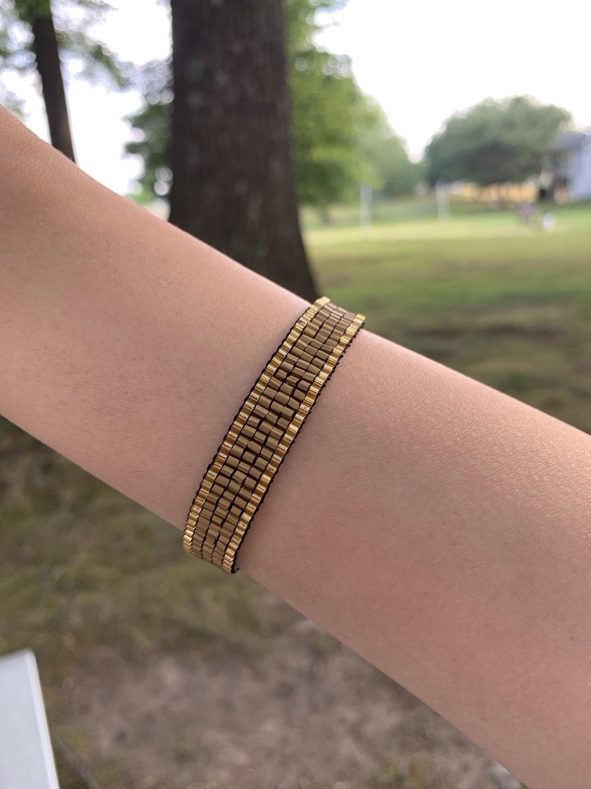 Gold Tone Bracelet | Toggle | Dangle Charm | Adjustable