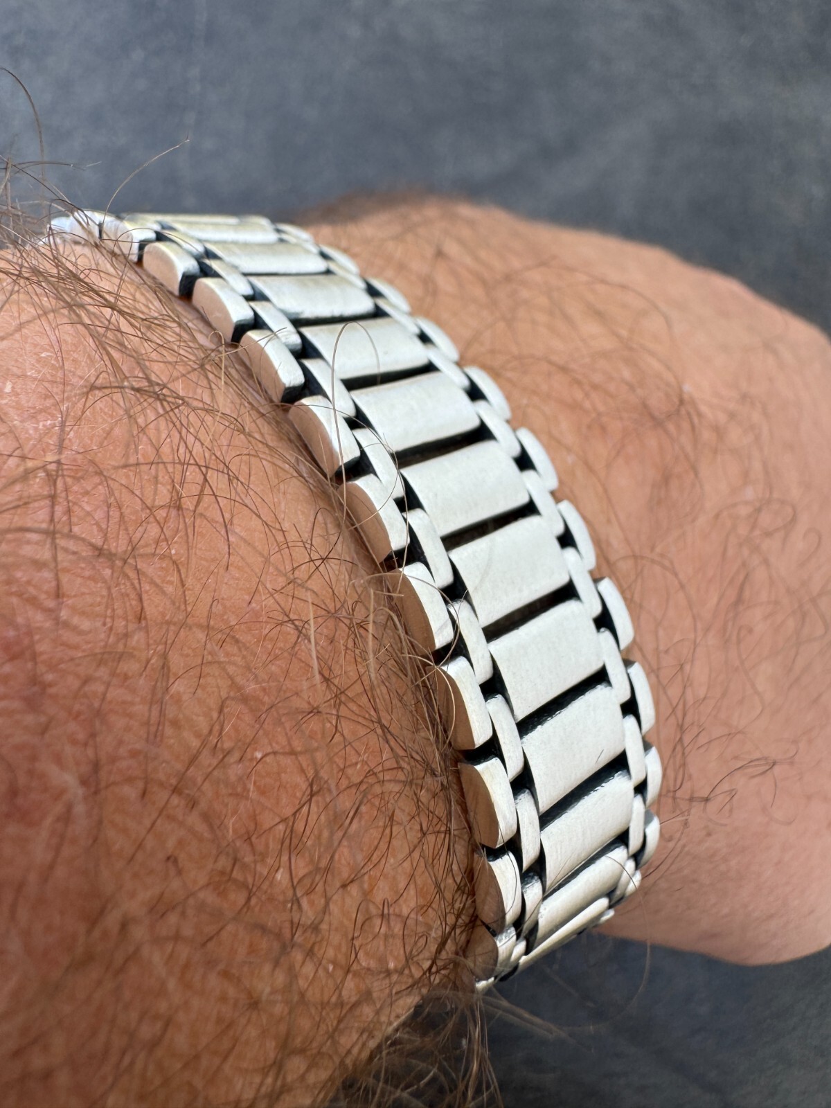 Custom Handmade Presidential Link Bracelet 14mm Wide Real 925 Sterling Silver