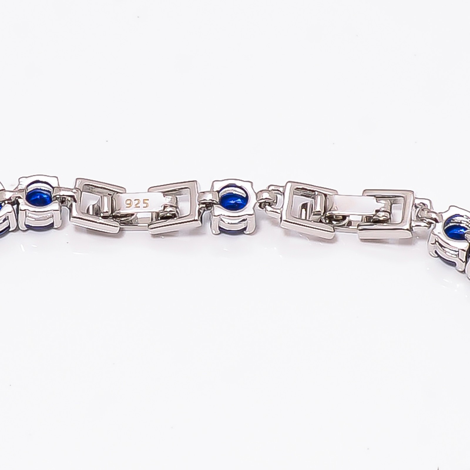 Blue Sapphire – Simulated 925 Sterling Silver Adjustable Bracelet 7-8″ B127119