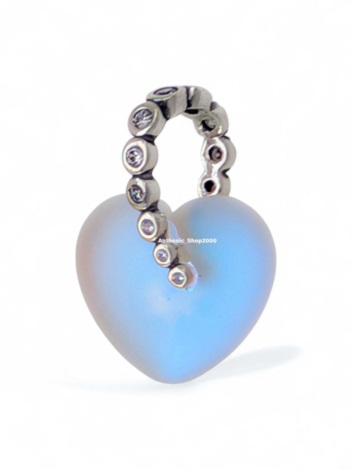 New Authentic PANDORA Shooting Star Moonstone iridescent Heart Charm 794143C01