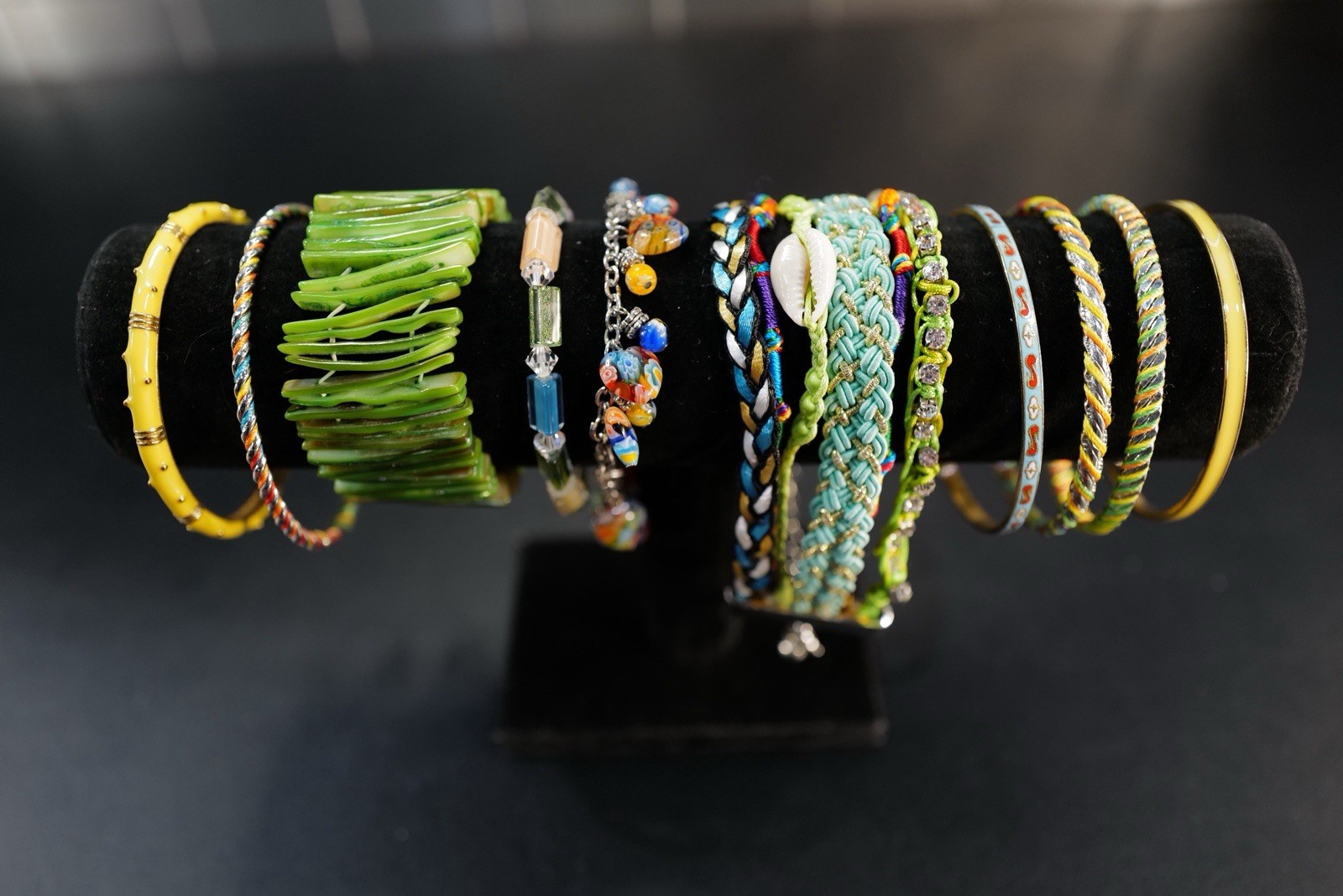 10 Pc Bracelet Multicolored Green Blue Yellow Red Mixed Styles Bangles Cuffs J21