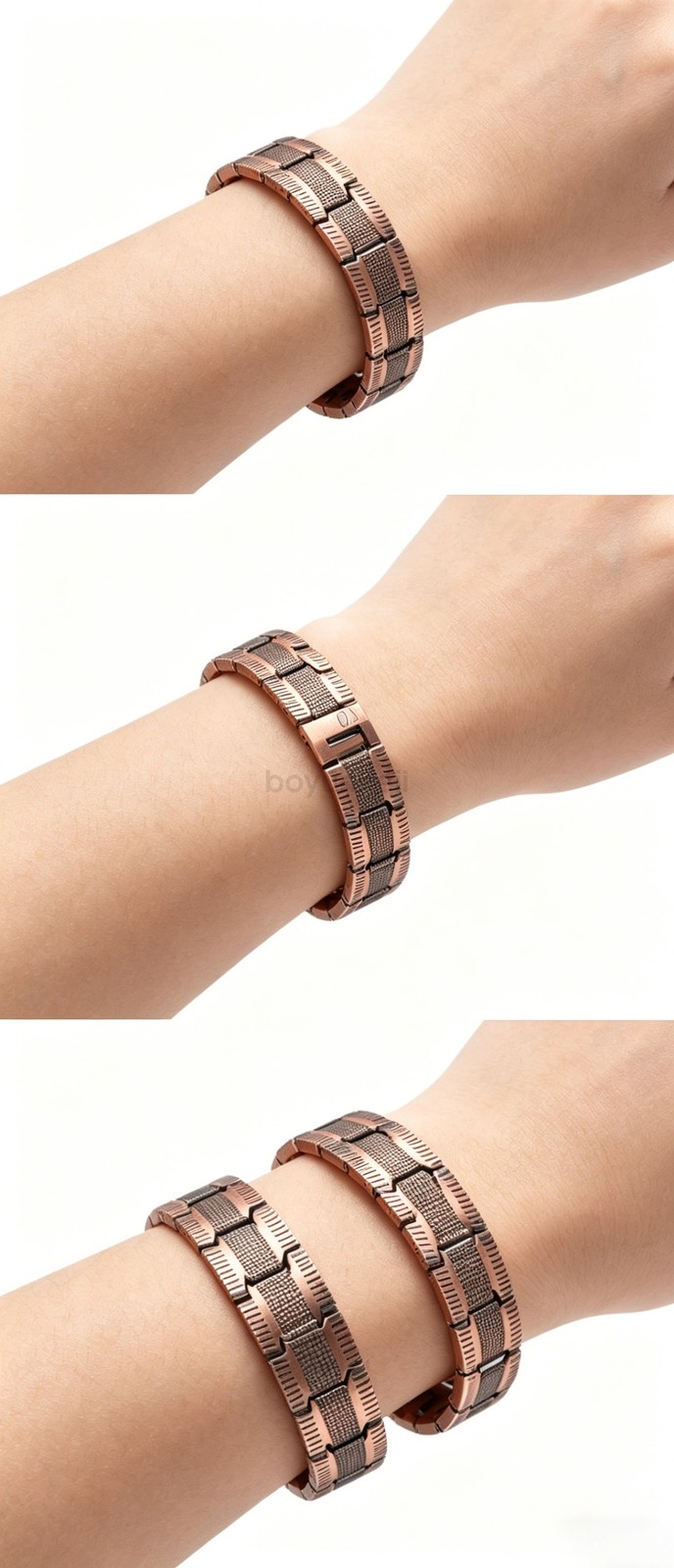 100% Pure Copper Bracelet 3500 Gauss Magnetic Therapy Strong Healing & Regulator