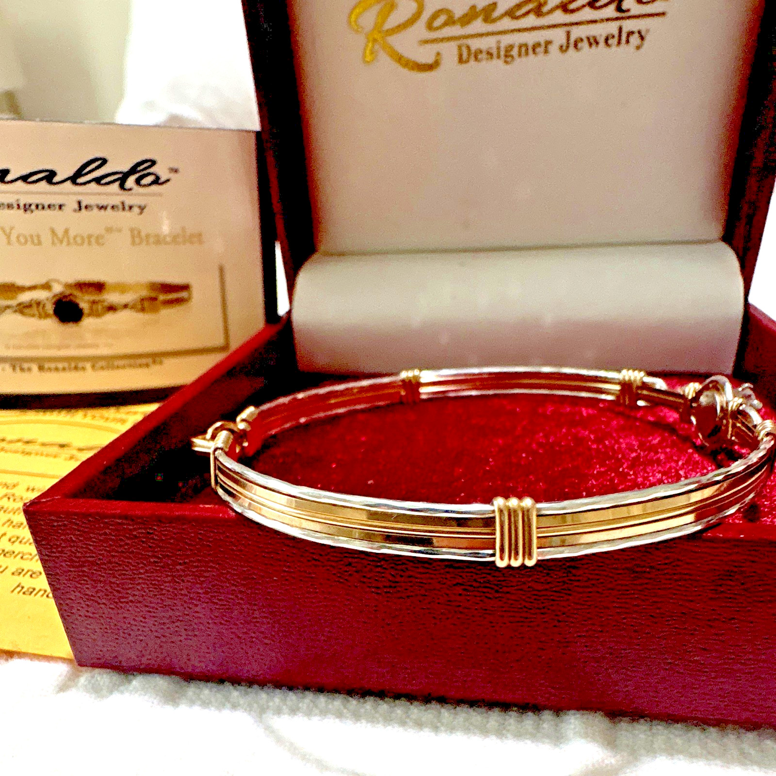 Ronaldo I Love You More #44 Bracelet Sterling Silver 14K Gold Filled w/ Box
