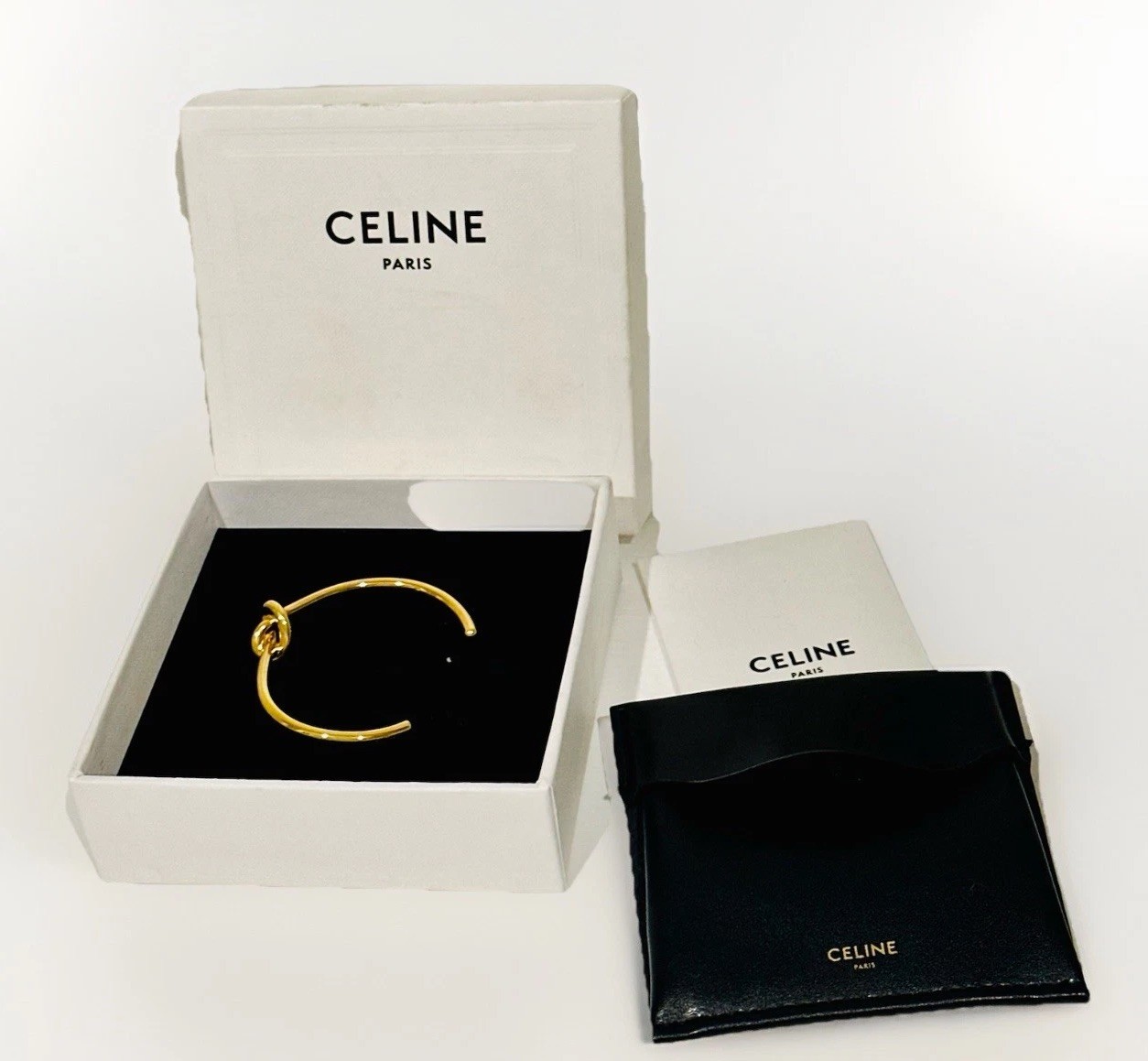Celine Knot Extra-Thin Bracelet Bangle- Authentic Excellent Condition