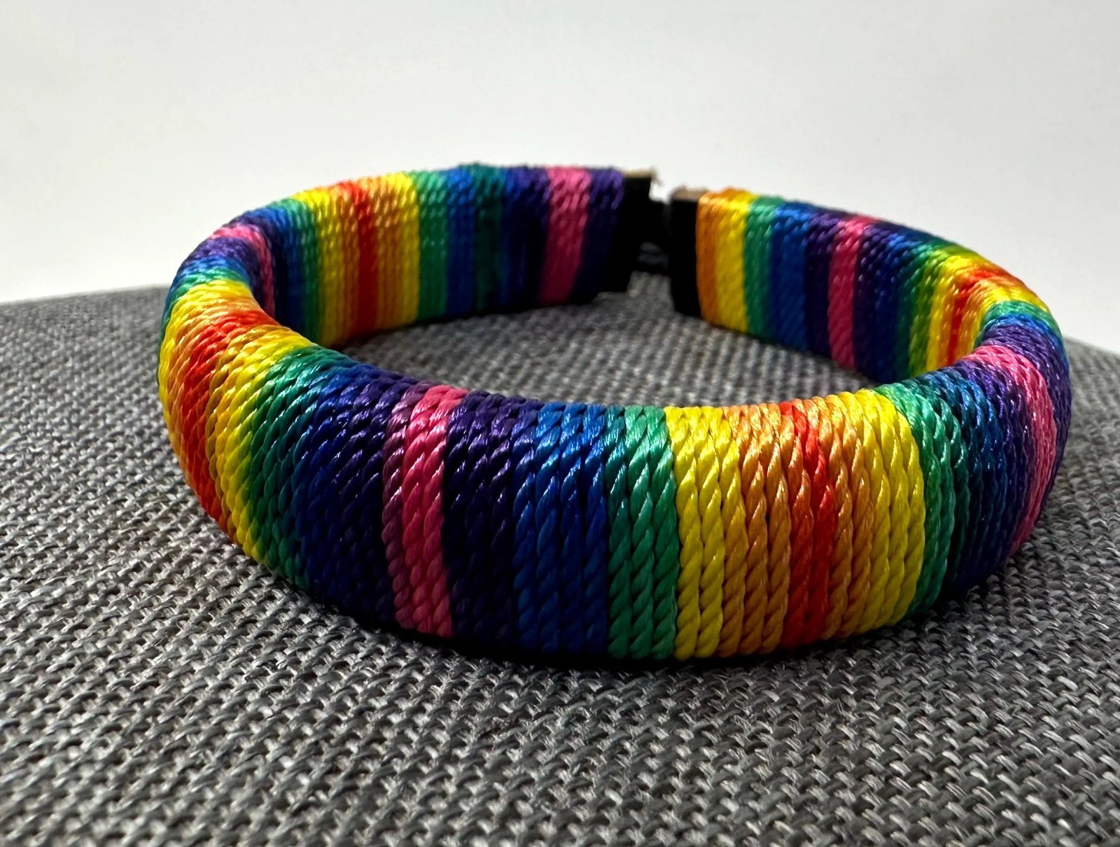 Handmade Rainbow Pride Leather Bracelet | Adjustable Unisex LGBTQ+ Jewelry