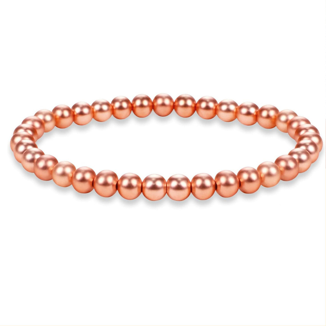 Pure Copper Bracelets for Men and Women Healing Energy Health Adjustable 6mm