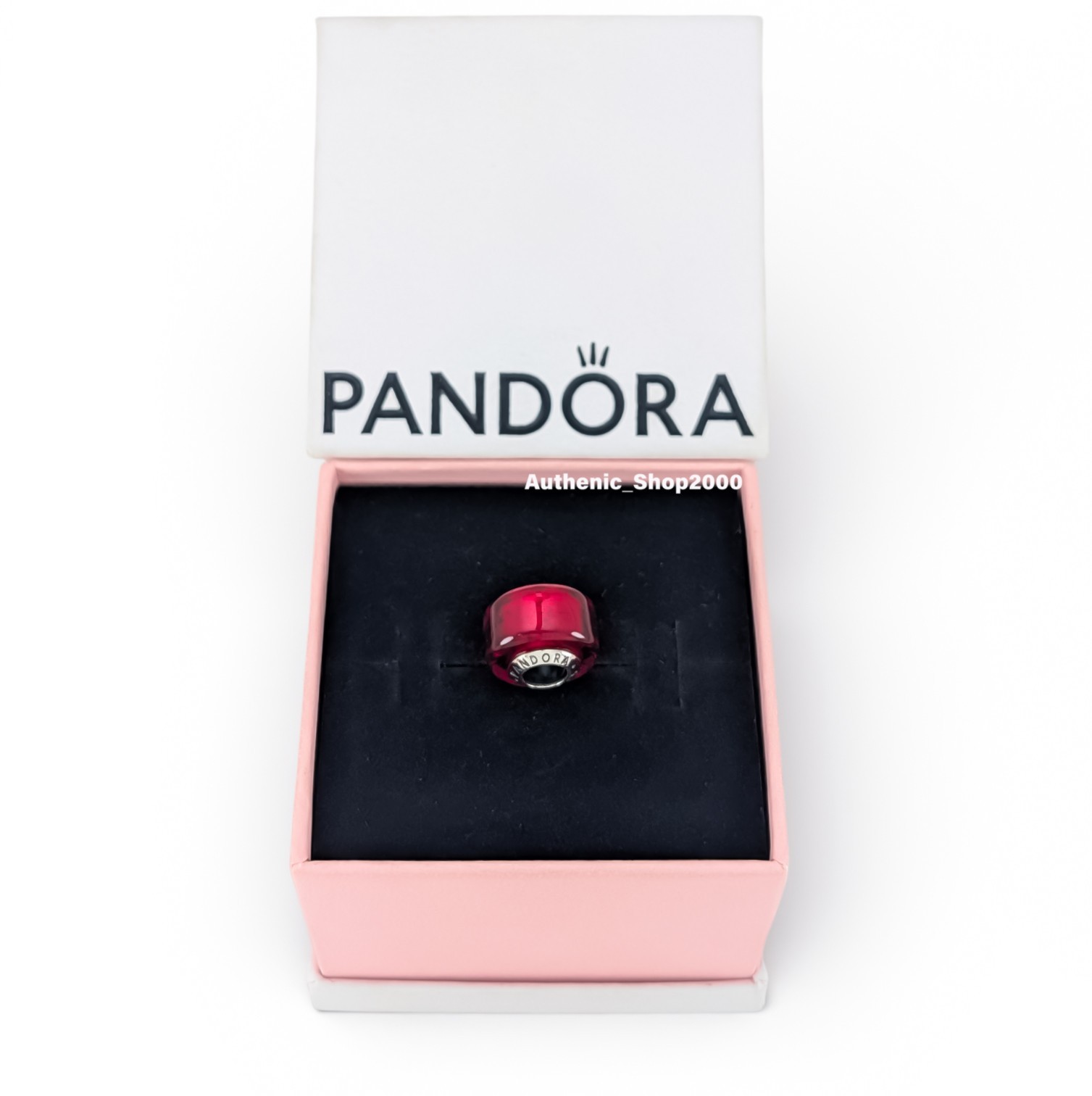 New 100% Authentic PANDORA 925 Ale Silver Red Murano Glass Charm 794425C00
