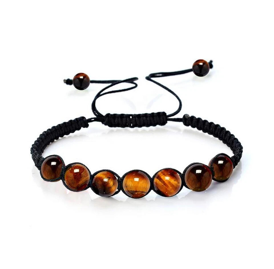 7 Chakra Healing Balance Beaded Bracelets Braided Stone Yoga Reiki Prayer Bangle