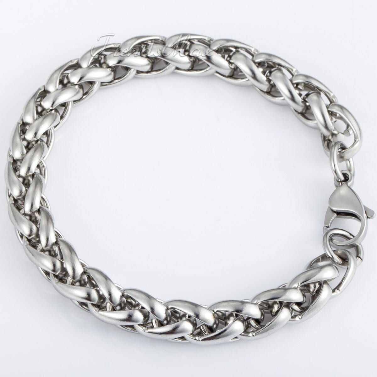 3/3.5/4/6/8/10MM Stainless Steel Braided Wheat Chain Bracelet Jewelry 7/8/9/10″
