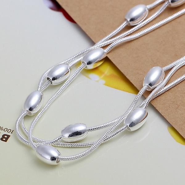 925 Sterling Silver Bead Chain Bracelet Fashion Women Lady Wedding Jewelry Gift