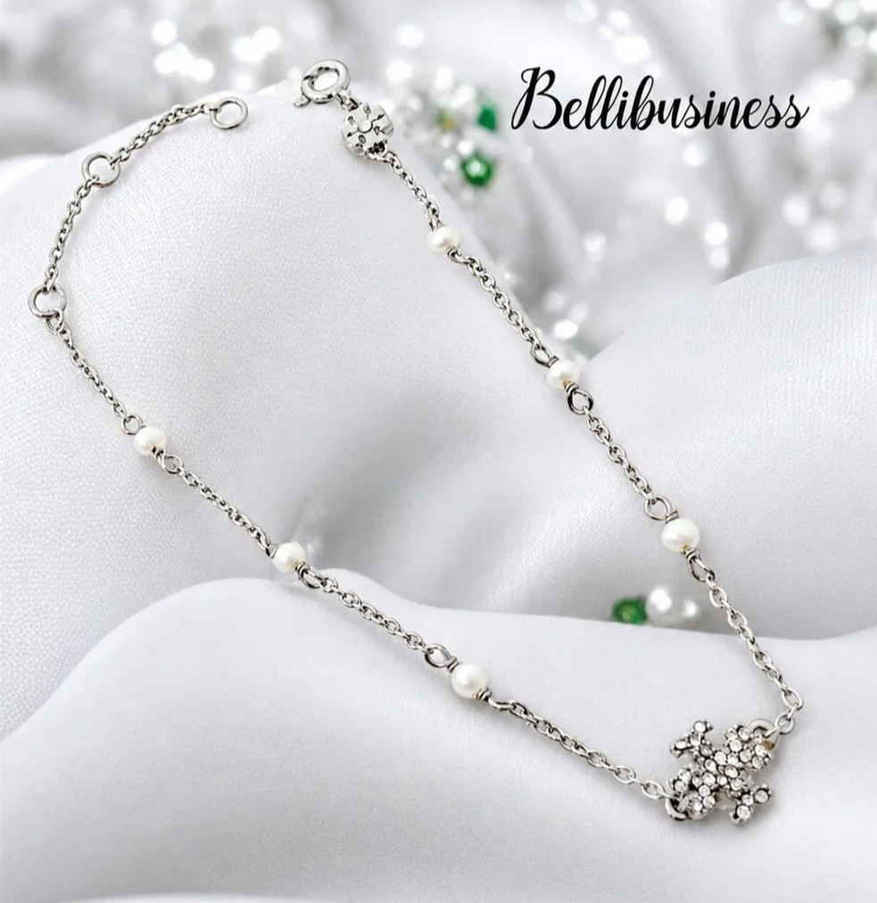 Tory Burch Kira Pearl delicate bracelet.