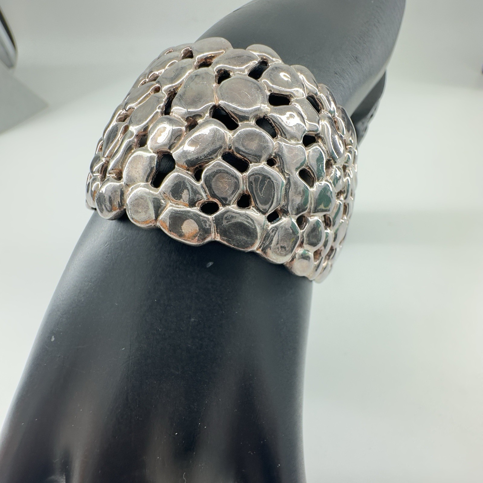 RLM Robert Lee Morris Bronze Wide Cuff Bracelet Thailand Chunky Heavy
