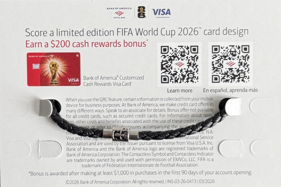 Bank of America FIFA World Cup 2026 Charm Bracelet USA