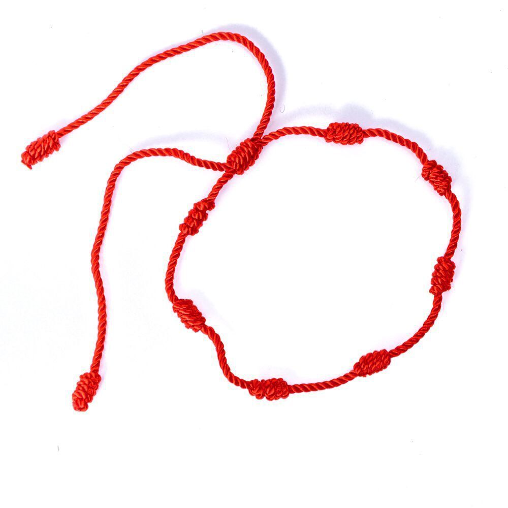 4× Tibetan Lucky Red String Bracelet Protection Men Women Lucky Rope 2 Kind USA