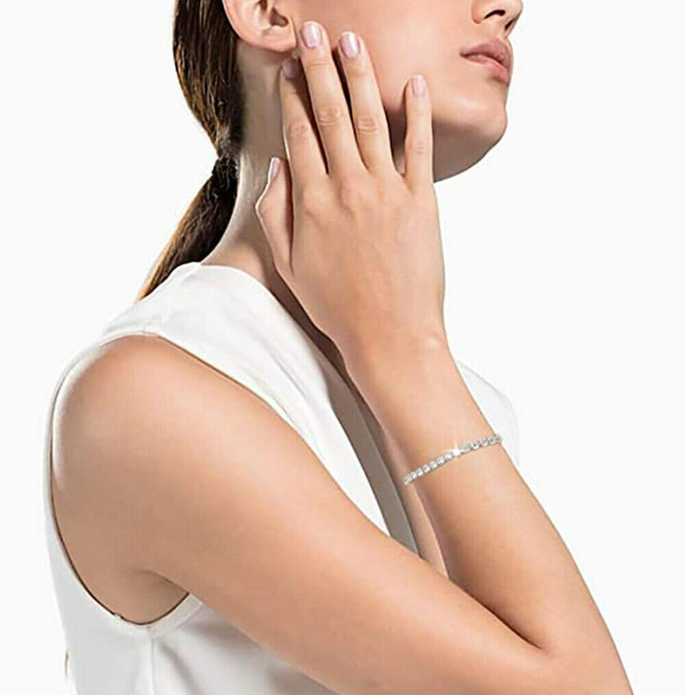 14K Gold Plated 3mm Round Cubic Zirconia Adjustable Slider Tennis Bracelet AC