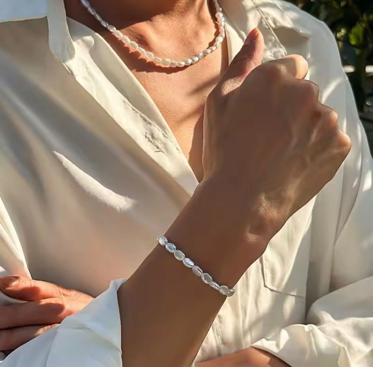 White Pearl Bracelet Trendy Jewelry Luxury Bracelet Summer Bracelet