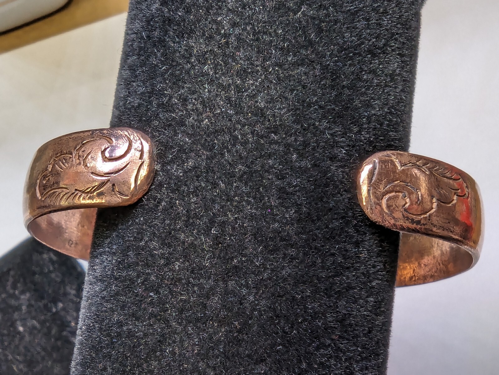 Copper Tibetan Cuff Bracelet. Hand Carved DRAGON Design. Unisex. Adjustable Fit.